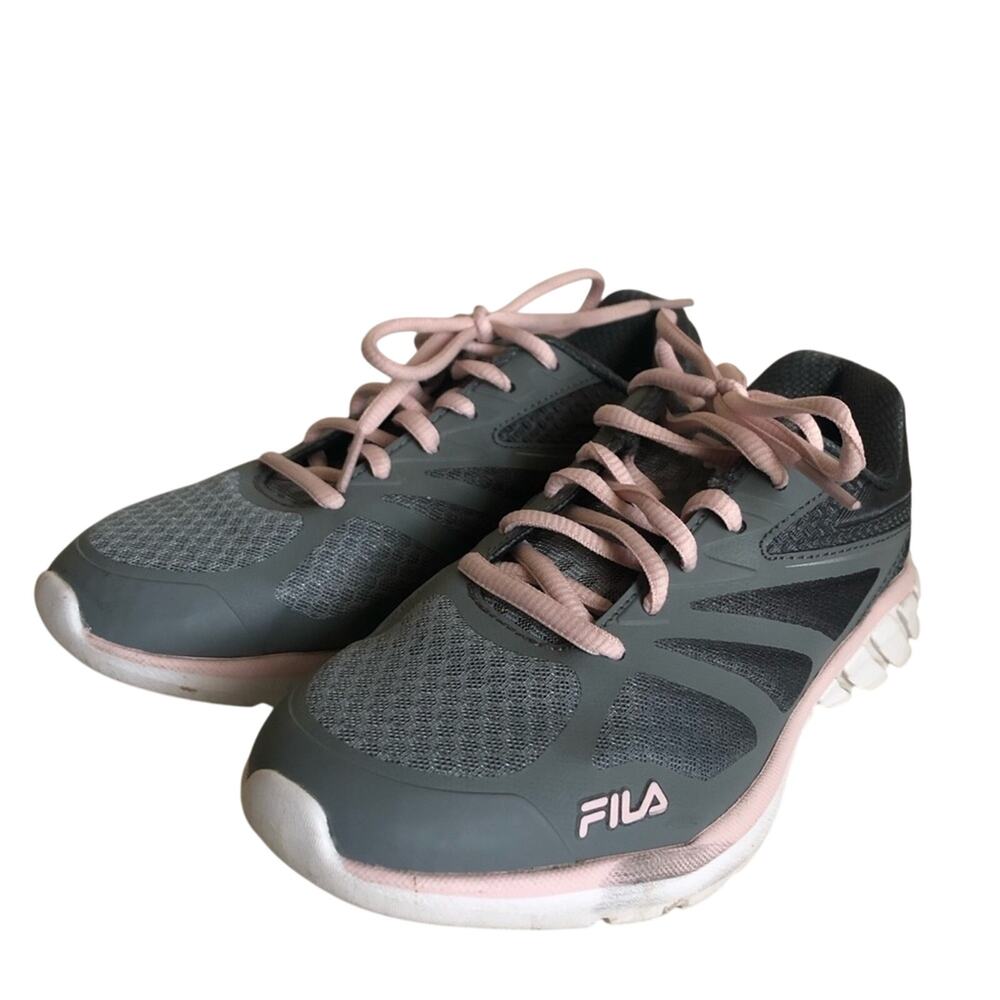 Fila Speedstride Active Sport Gray Pink White Sneaker Running Tennis Shoes 6.5